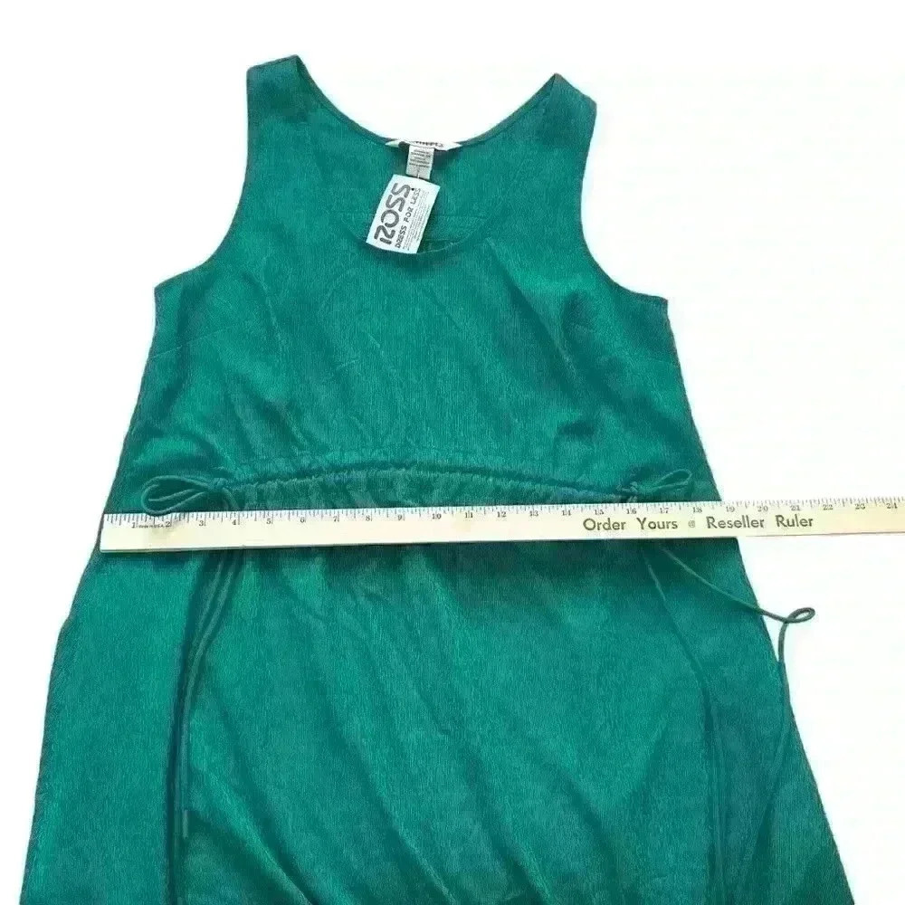 Athleta Summer Dress Womens Green Maxi Echo Drawstring Pocket Sleeveless NWOT SM - Picture 9 of 10